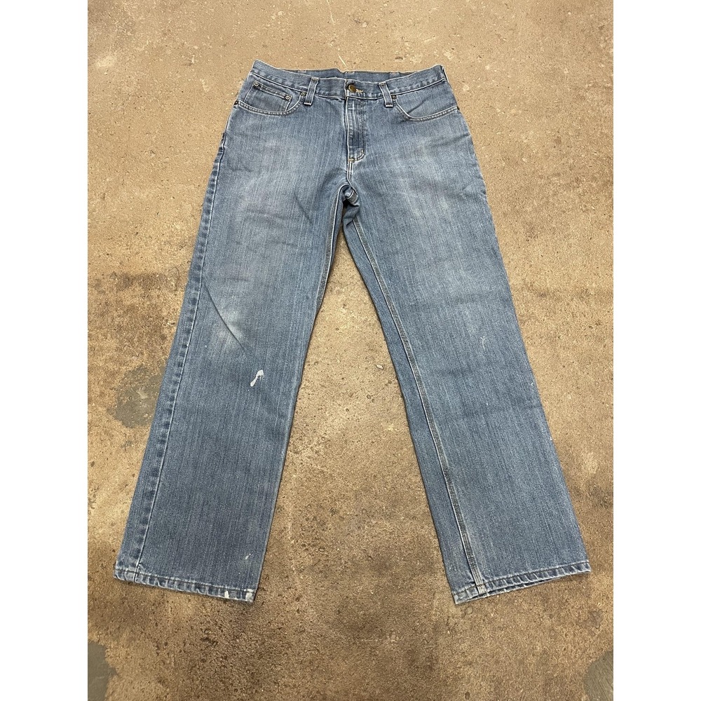 Carhartt Jeans Mens 33x30 Blue Relaxed Fit Straight Leg Workwear 101483-988
